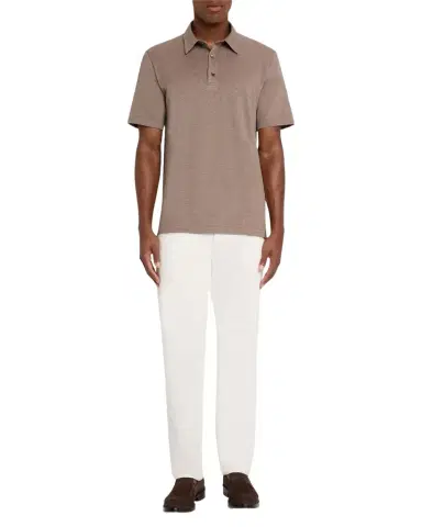 Brioni Men 's Jersey Pique Polo Shirt | Thumbnail 1