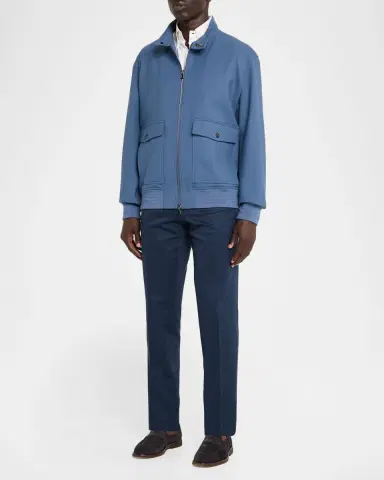 Isaia Baracuta Stretch-Wool Zip-Up Bomber Jacket | Thumbnail 2 Isaia Baracuta Stretch-Wool Zip-Up Bomber Jacket | Thumbnail 2