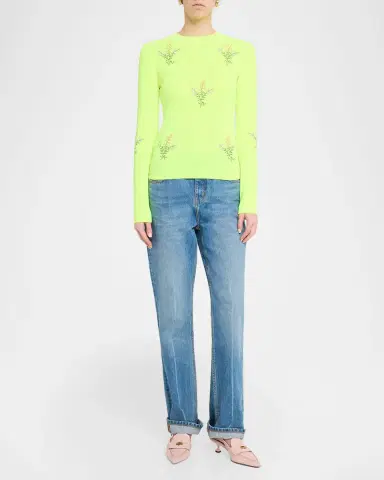 Essentiel Antwerp Jardens Embroidered Rib-Knit Sweater | Thumbnail 2