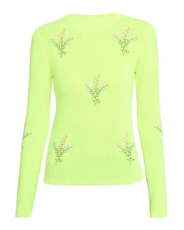 Jardens Embroidered Rib-Knit Sweater