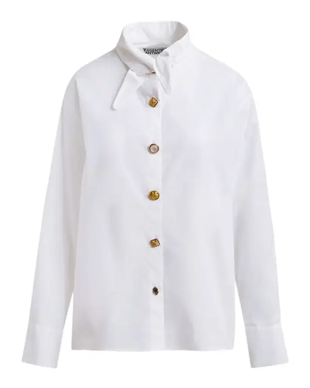 Jomato Elongated Collared Shirt with Mismatched Buttons