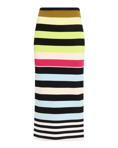 Christopher John Rogers Striped Knit Body-Con Midi Skirt | Thumbnail 1