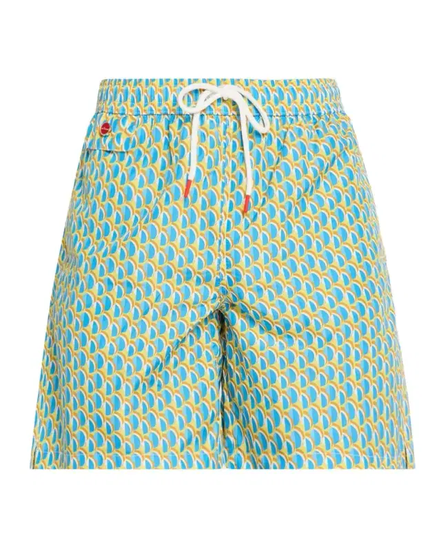 Kiton en 's Geometric Snap-Pocket Swim Trunks
