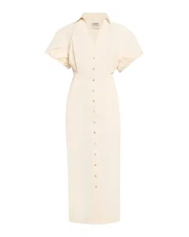 CHRISTOPHER JOHN ROGERS Rolled Short-Sleeve Midi Shirtdress | Thumbnail 1