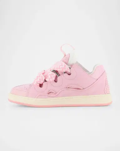 Lanvin Kid 's Curb Lace-Up Sneakers, Kids | Thumbnail 4 Lanvin Kid 's Curb Lace-Up Sneakers, Kids | Thumbnail 4