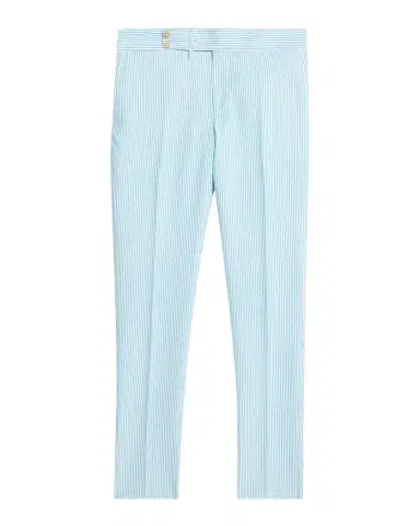 Isaia Pinstripe Seersucker Mid-Rise Straight-Leg Pants | Thumbnail 1