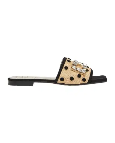 Roger Vivier Tres Vivier Dots Flat Slide Sandals | Thumbnail 1