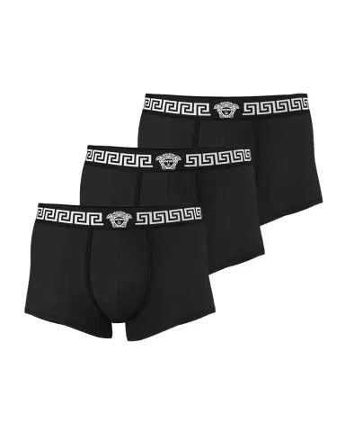 Versace Men's Medusa La Greca 3-Pack Trunk Briefs | Thumbnail 1