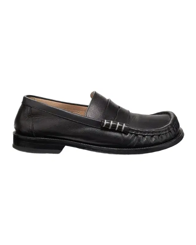 JW Anderson Men 's Leather Moccasin-Toe Penny Loafers