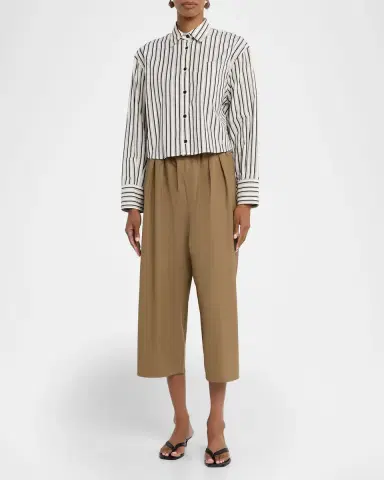 Maria McManus Pleated Wide-Leg Crop Pull-On Trousers | Thumbnail 2 Maria McManus Pleated Wide-Leg Crop Pull-On Trousers | Thumbnail 2