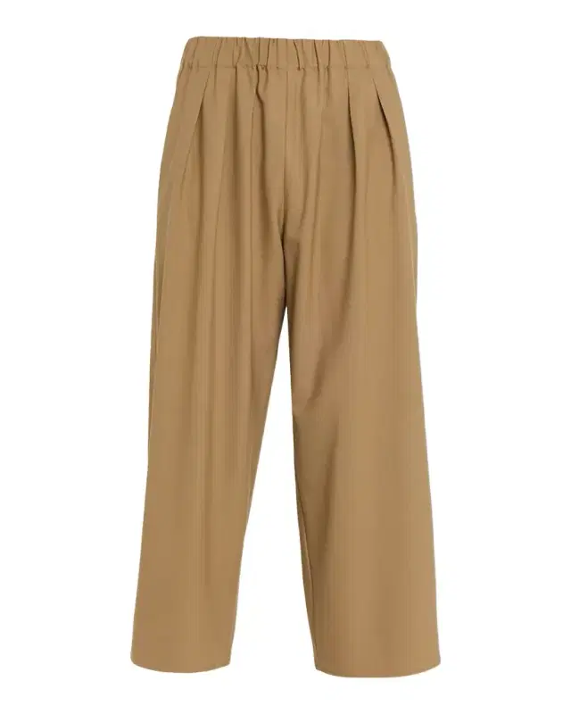 MARIA MCMANUS Pleated Wide-Leg Crop Pull-On Trousers
