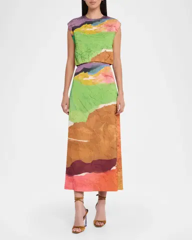 Ulla Johnson x Helen Frankenthaler Gisella Satin Crop Top | Thumbnail 2