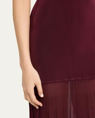 CHRISTOPHER JOHN ROGERS Saucer Neck Short-Sleeve Maxi Dress | Thumbnail 5