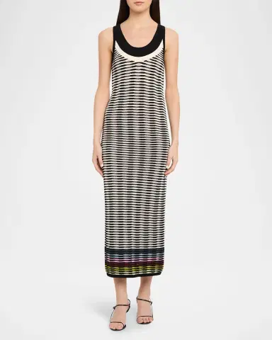 Christopher John Rogers Wave Knit Tank Maxi Dress | Thumbnail 2 Christopher John Rogers Wave Knit Tank Maxi Dress | Thumbnail 2