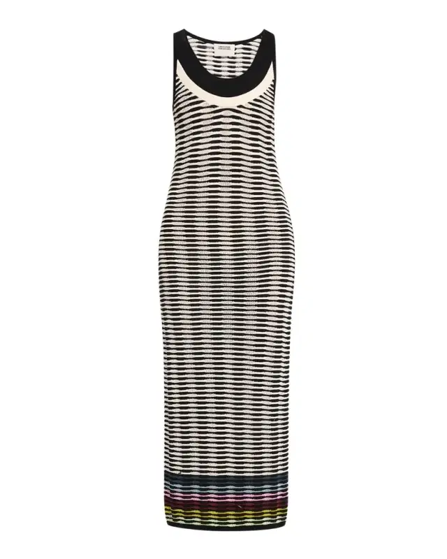 Wave Knit Tank Maxi Dress