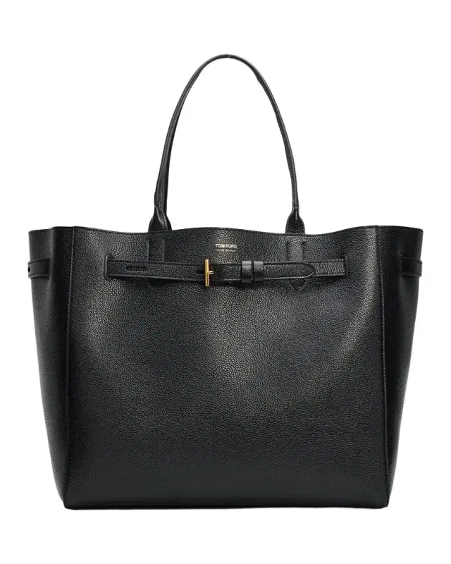 TOM FORD Audrey Large Grained Leather Tote Bag