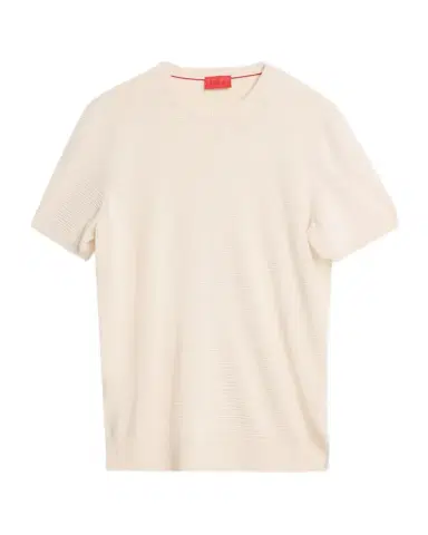 Isaia Men's Silk/Linen Ribbed Short-Sleeve Sweater | Thumbnail 1 Isaia Men's Silk/Linen Ribbed Short-Sleeve Sweater | Thumbnail 1