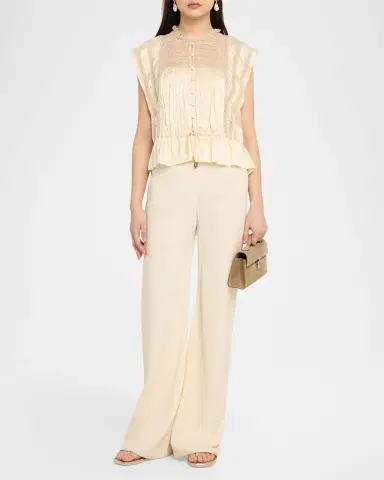Sea Ethel Lace-Embroidered Satin Top | Thumbnail 2 Sea Ethel Lace-Embroidered Satin Top | Thumbnail 2