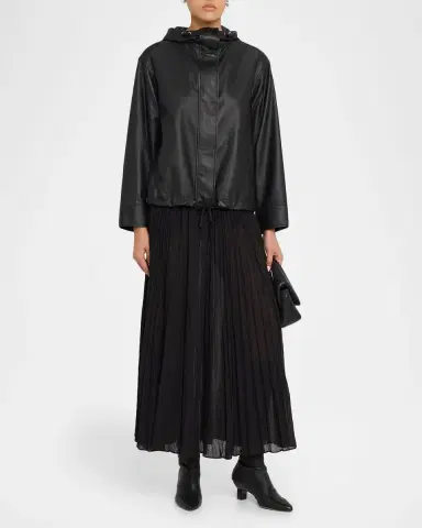 Yves Salomon Lambskin Leather Technical Jacket | Thumbnail 2