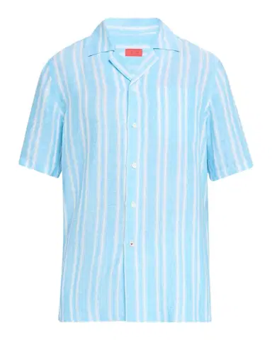 Isaia Men's Multi-Stripe Linen Camp Shirt | Thumbnail 1 Isaia Men's Multi-Stripe Linen Camp Shirt | Thumbnail 1
