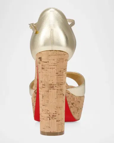 Christian Louboutin 130mm Sandaloo Metallic Leather Platform Sandals | Thumbnail 2