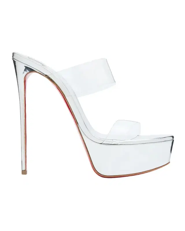 150mm Just Nothing Metallic Leather Platform Sandals