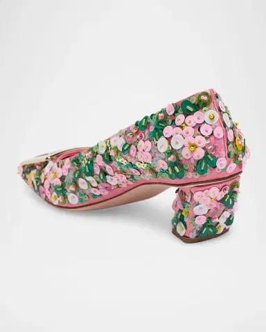 Roger Vivier Belle Vivier Sequin Satin Pumps | Thumbnail 2
