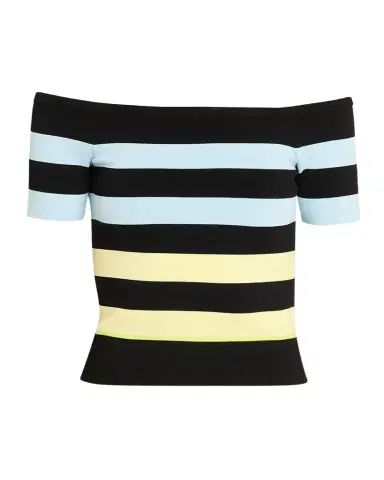 Christopher John Rogers Off-The-Shoulder Striped Body-con Knit Top | Thumbnail 1