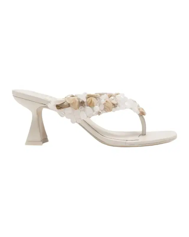 Cult Gaia 65mm Abi Beaded Leather Thong Sandals