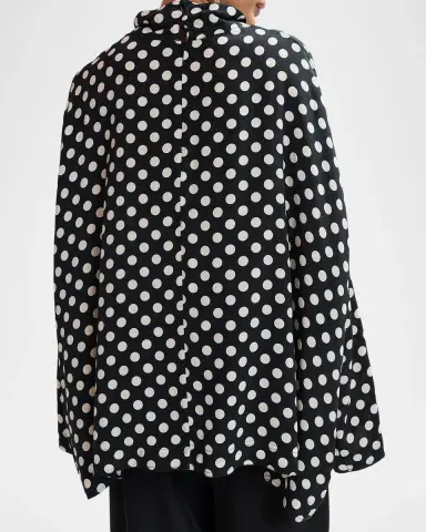 Essentiel Antwerp Joyetta Polka-Dot High-Neck Blouse | Thumbnail 3