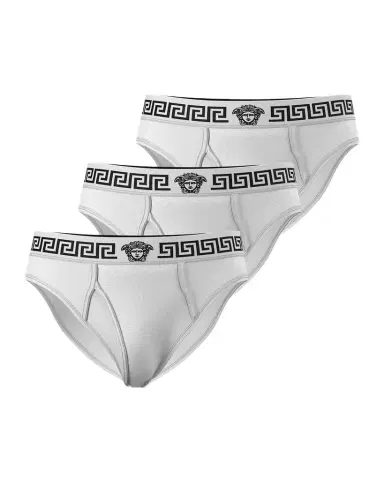 Versace Men's Medusa La Greca 3-Pack Briefs | Thumbnail 1 Versace Men's Medusa La Greca 3-Pack Briefs | Thumbnail 1