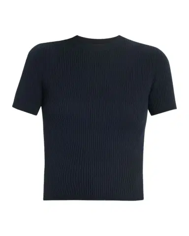 Nili Lotan Dorset Cotton Rib Short-Sleeve Sweater | Thumbnail 1