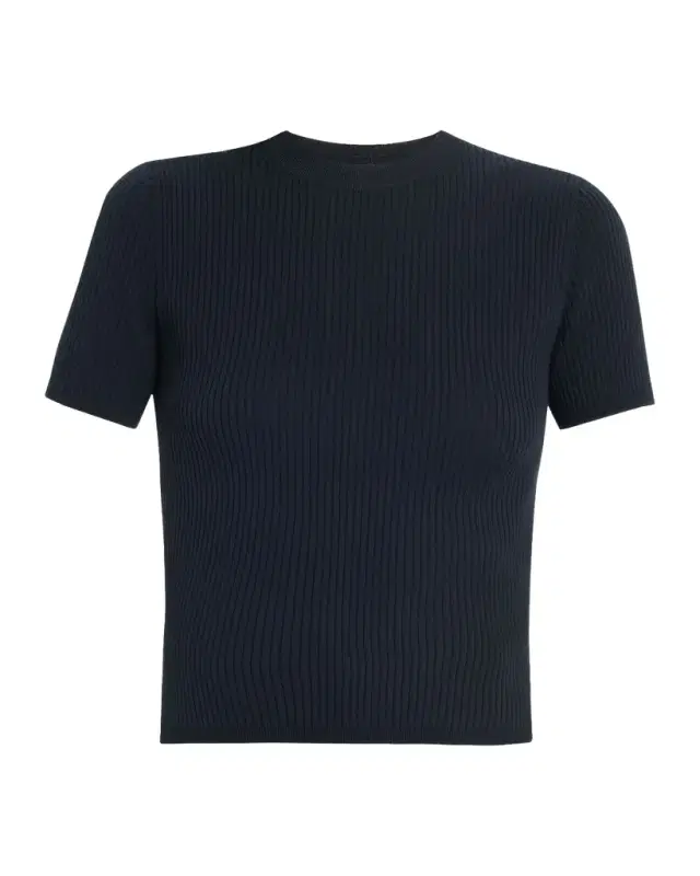Dorset Cotton Rib Short-Sleeve Sweater