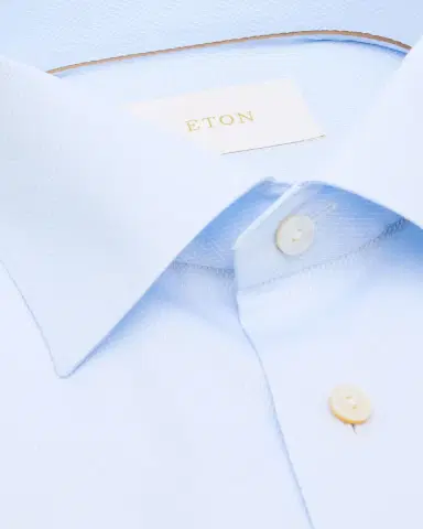 Eton Men's Slim Fit Textured Elevated Pique Dress Shirt | Thumbnail 2