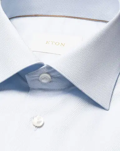Eton Men's Slim Fit Textured Elevated Pique Dress Shirt | Thumbnail 6