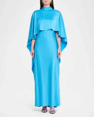 Ungaro Abigal Mock-Neck Cape Gown | Thumbnail 2 Ungaro Abigal Mock-Neck Cape Gown | Thumbnail 2