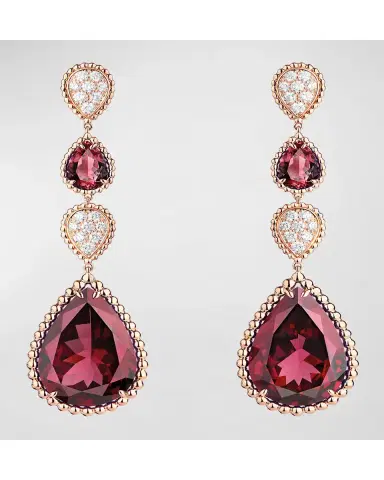 Boucheron Serpent Boheme Rhodolite Garnet and Diamond Earrings | Thumbnail 3