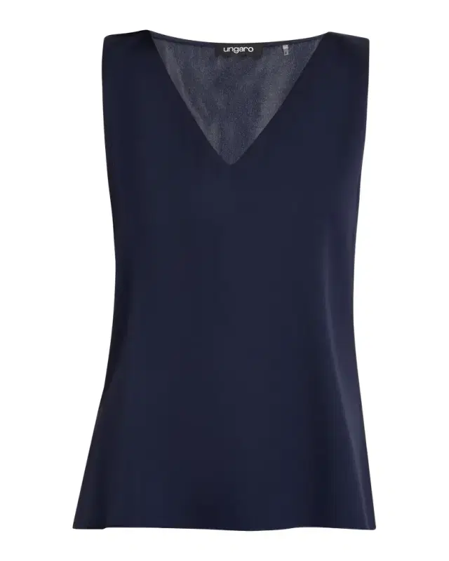 Ungaro Aliza Sleeveless Satin Blouse