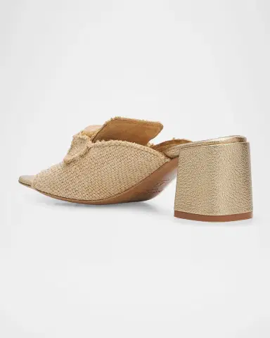 PEDRO GARCIA 55mm Umita Moore Moc Jute Midi Mules | Thumbnail 4