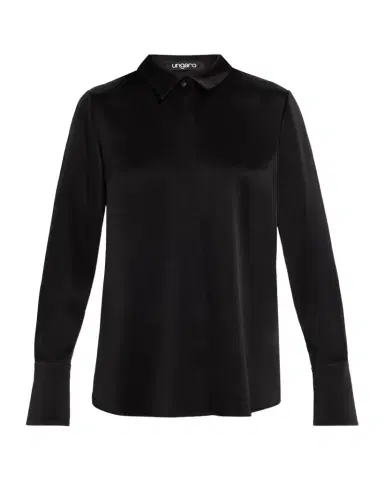 Ungaro Layne Satin Button-Front Blouse | Thumbnail 1 Ungaro Layne Satin Button-Front Blouse | Thumbnail 1