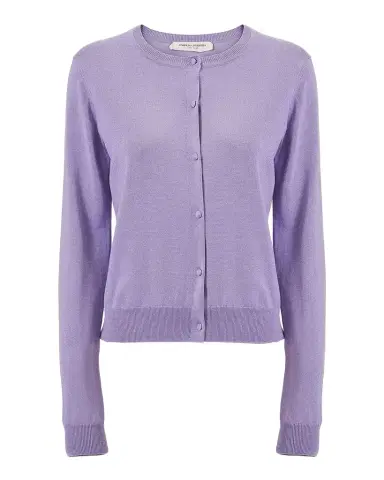 Carolina Herrera Silk-Cotton Crewneck Cardigan | Thumbnail 1 Carolina Herrera Silk-Cotton Crewneck Cardigan | Thumbnail 1