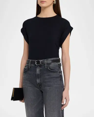 MAJESTIC FILATURES French Terry Cuffed-Sleeve Top | Thumbnail 4