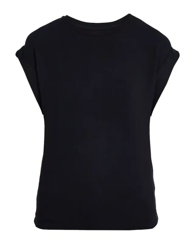 French Terry Cuffed-Sleeve Top