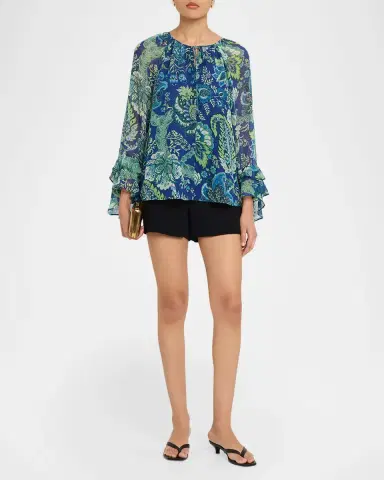 Ungaro Darby Paisley-Print Chiffon Blouse | Thumbnail 2 Ungaro Darby Paisley-Print Chiffon Blouse | Thumbnail 2