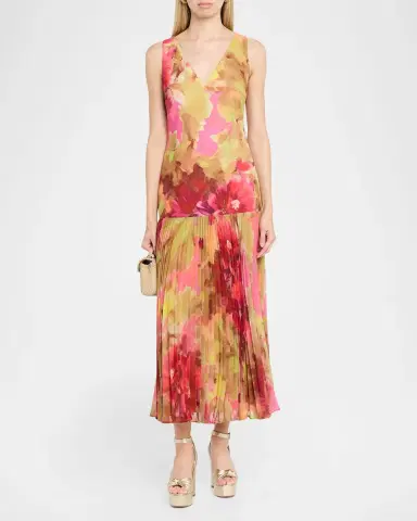 BADGLEY MISCHKA Floral-Print Drop Waist Midi Dress | Thumbnail 2 BADGLEY MISCHKA Floral-Print Drop Waist Midi Dress | Thumbnail 2