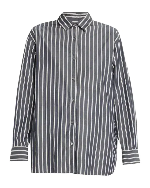 Yorke Striped Oversized Button-Down Shirt