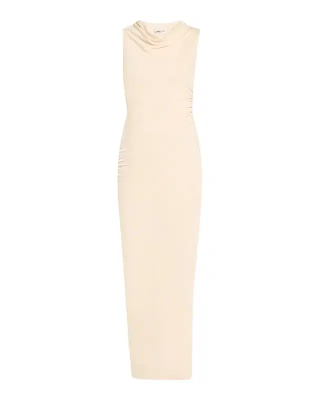 Anna Quan Amali Draped Cowl-Neck Jersey Dress