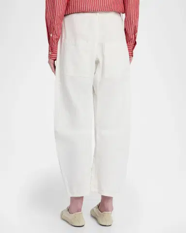 Nili Lotan Shon Herringbone Barrel-Leg Ankle Pants | Thumbnail 3