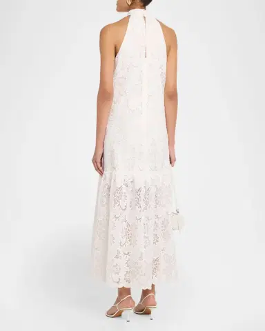 Ungaro Meadow Floral-Embroidered Halter Midi Dress | Thumbnail 3