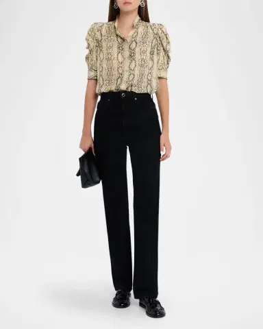 FRAME The Snake-Print Gillian Top | Thumbnail 2 FRAME The Snake-Print Gillian Top | Thumbnail 2